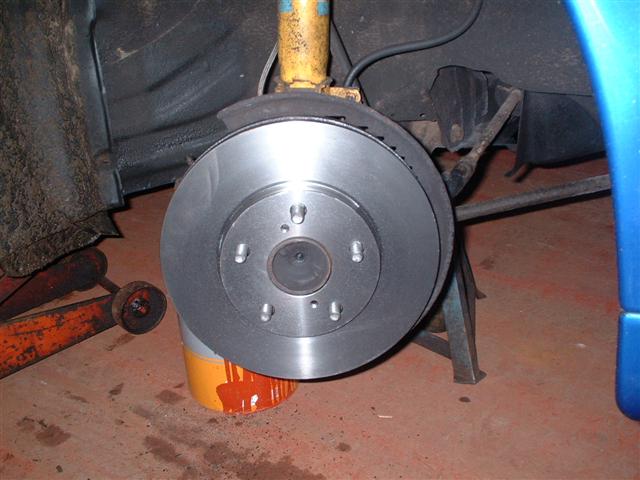 new shiny brake disc