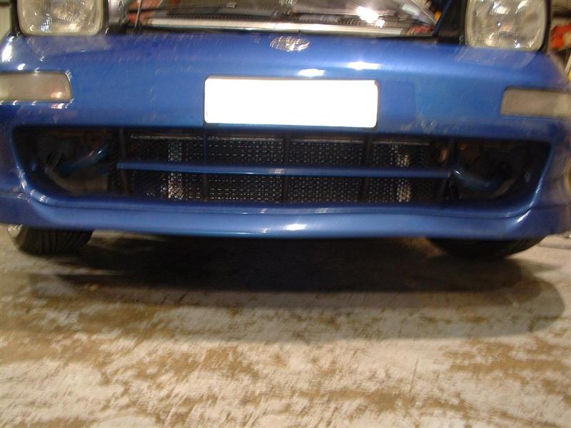 front shot showing the coolant pipes through the fogs